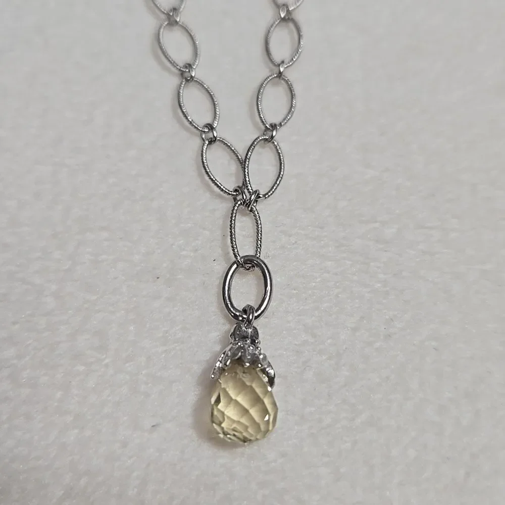 Sterling Silver & Citrine Necklace